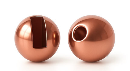 Slotted Tungsten Beads Copper