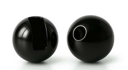 Slotted Tungsten Beads Metallic Black