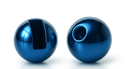 Slotted Tungsten Beads Metallic Blue