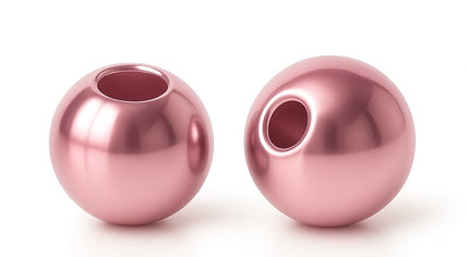 Tungsten Beads Metallic Light Pink