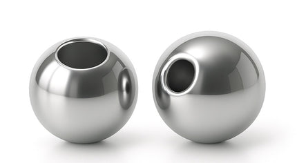 Tungsten Beads Metallic Silver