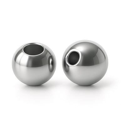 Tungsten Beads Metallic Silver