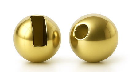 Slotted Tungsten Beads Gold