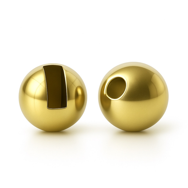 Slotted Tungsten Beads Gold