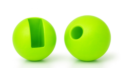 Slotted Tungsten Beads Chartreuse