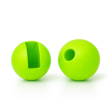 Slotted Tungsten Beads Chartreuse